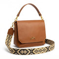 Bolso Carriel Vélez de cuero en color miel
